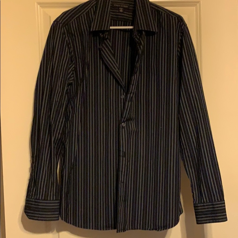 Banana Republic Black/white stripes dress shirt